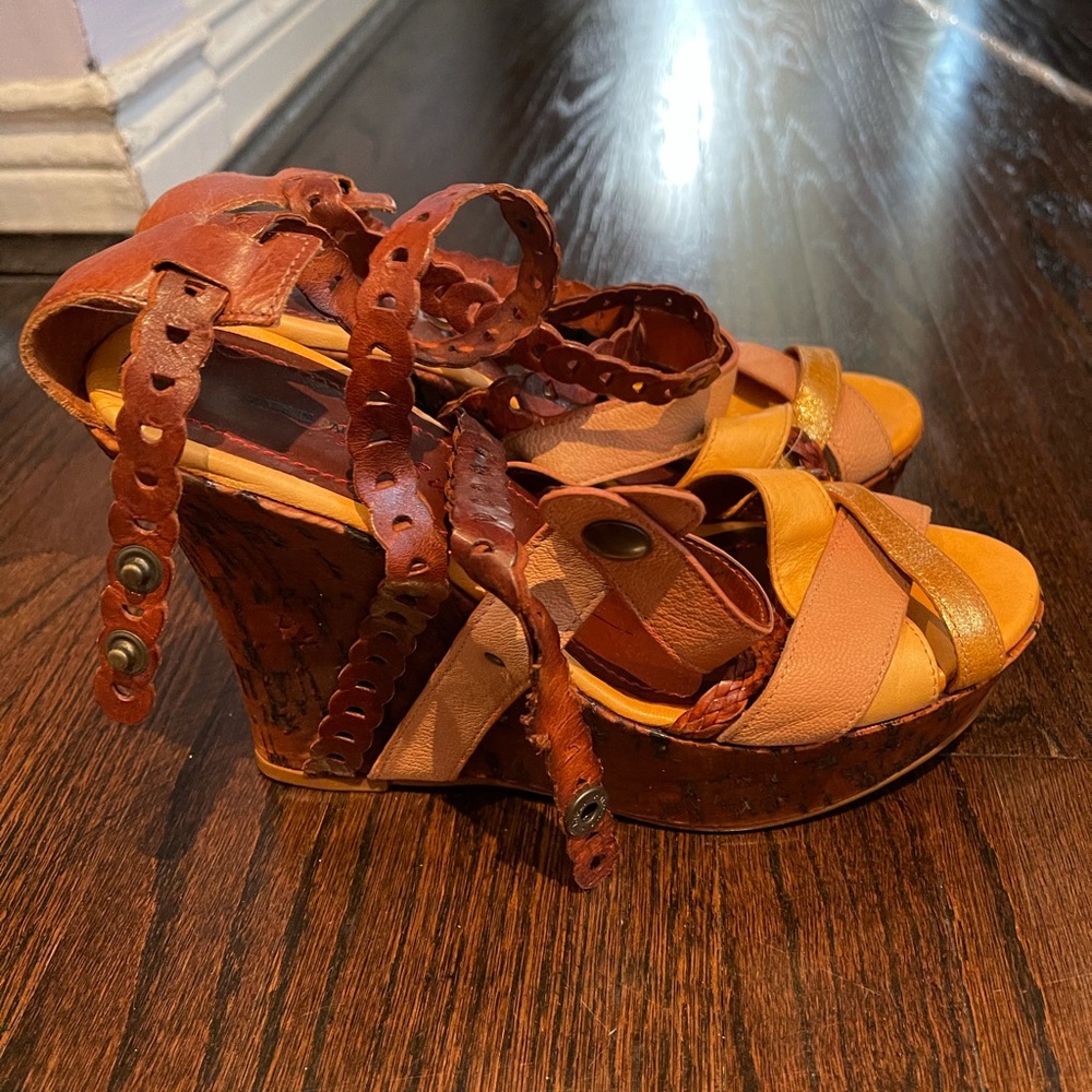 Miss sixty WORN ONCE wedge size 7